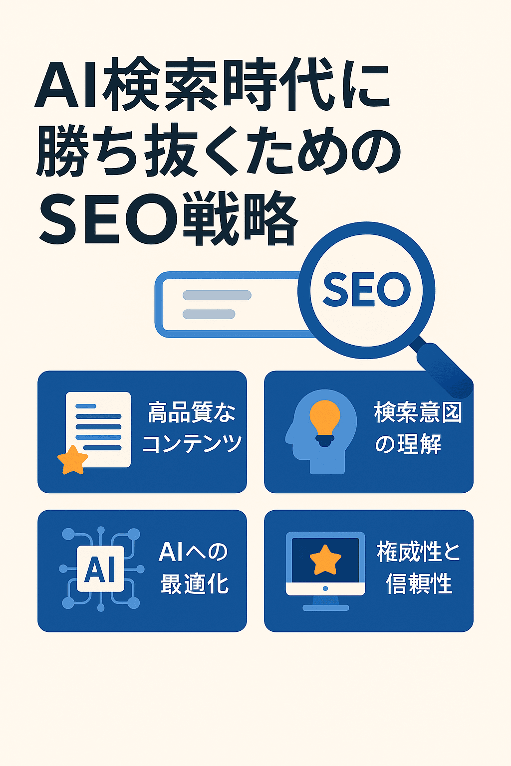 AI検索時代に勝ち抜くためのSEO戦略：ゼロから始めるAI検索最適化ガイド