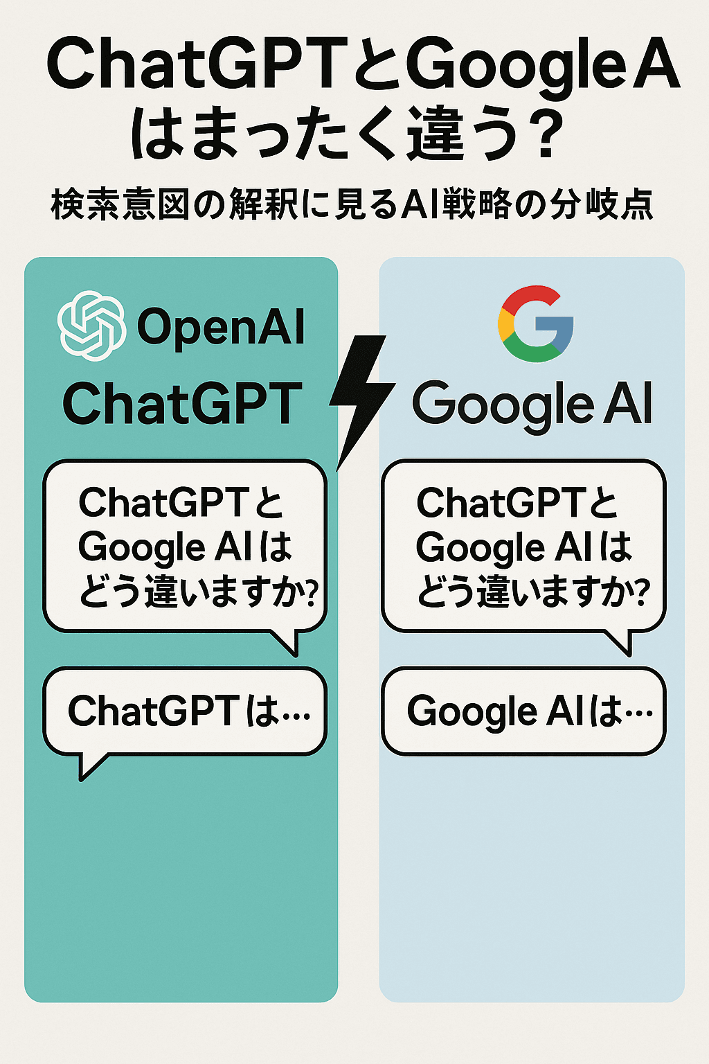 ChatGPTとGoogle AIOはまったく違う？―検索意図の解釈に見るAI戦略の分岐点