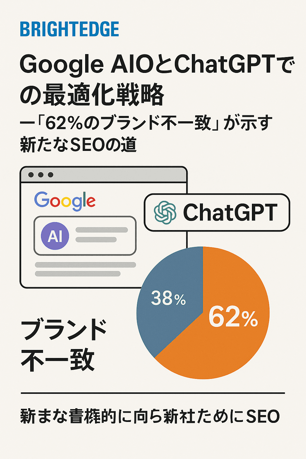BrightEdge調査：Google AIOとChatGPTでの最適化戦略 ─「62%のブランド不一致」が示す新たなSEOの道