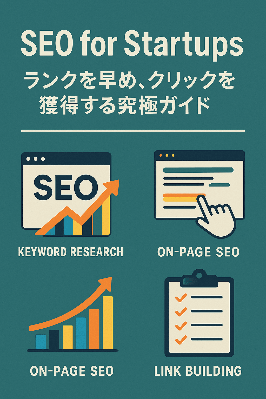 まとめ記事：SEO for Startups – ランクを早め、クリックを獲得する究極ガイド