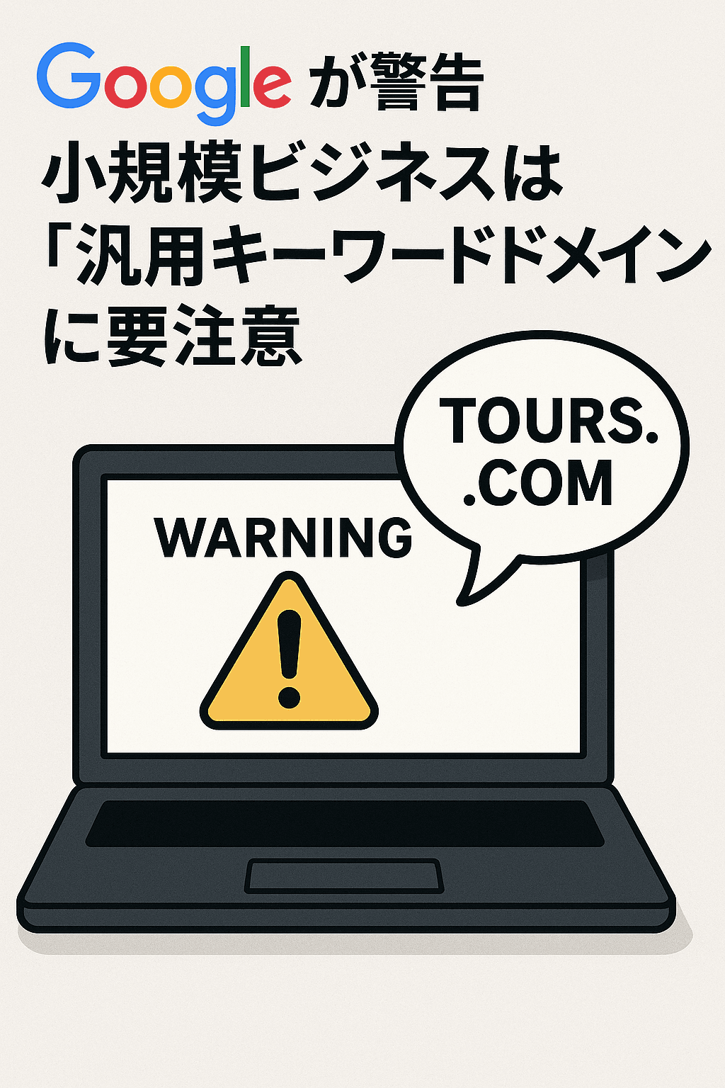 Googleが警告：小規模ビジネスは「汎用キーワードドメイン」に要注意