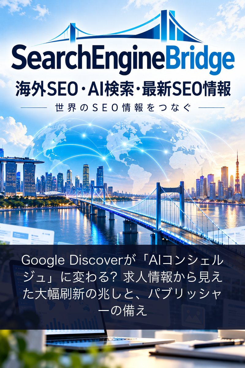 Google Discoverが「AIコンシェルジュ」に変わる？求人情報から見えた大幅刷新の兆しと、パブリッシャーの備え